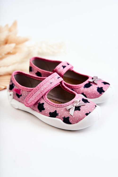 Children's Ballerina Slippers Befado With A Bow 114X480 Pink