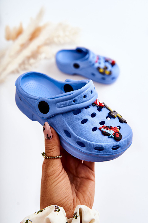 Children's Blue Crocs Foam Slippers Blue Sailor