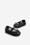 Black Children's Ballerina Flats With Bow Jellema