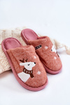 Women's Christmas Slippers With Reindeer Pink Millio