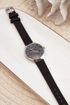 Women's Watch with Faux Leather Strap Black Ernest E62013L