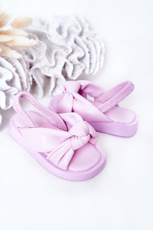 Children's Sandals With Drawstring Purple Bubble Gum