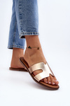 Women's Pink Gold Cut-Out Sandals Lumossa