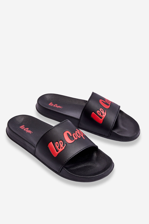 Men's Lightweight Lee Cooper LCW-23-42-1730 Black-Red Slippers