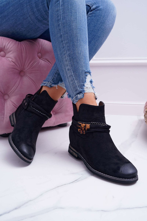 Women's Suede Boots Hidden Anchor Black Mirley