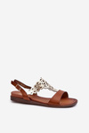 Women's Flat Sandals Sergio Leone SK070H Brown