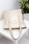 Women's Large Gold Shopper Bag