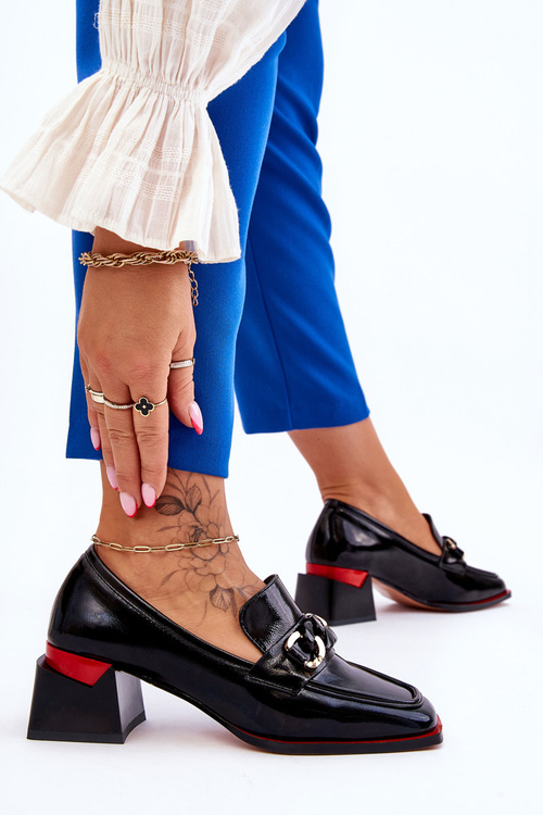 Comfortable Low Heel Pumps Black Valenti