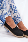 Espadryle Damskie Z Plecionką Czarne Vinceza 13624