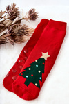 Socks Anti-Slip Christmas tree Red