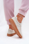 Sneakersy Damskie Niskie Z Naturalnego Zamszu Szare Paliana 