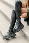 Knee High Boots On A Massive Platform Black Zinera