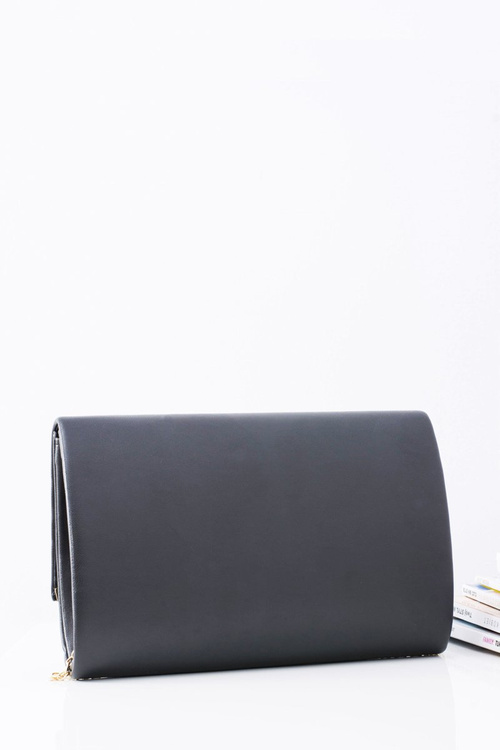 Fashionable Women's Black Faced Shoulder Clutch Bag