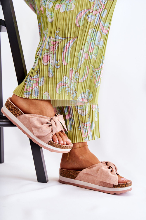 Klapki Damskie Platforma Różowe So Comfy