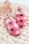 Papcie Dziecięce Ocieplane Wsuwane Serca Różowe Meyra