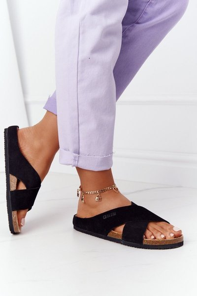 Suede Profiled Slippers Big Star HH274640 Black