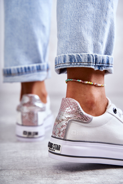 Women's Material Sneakers Big Star KK274037 White