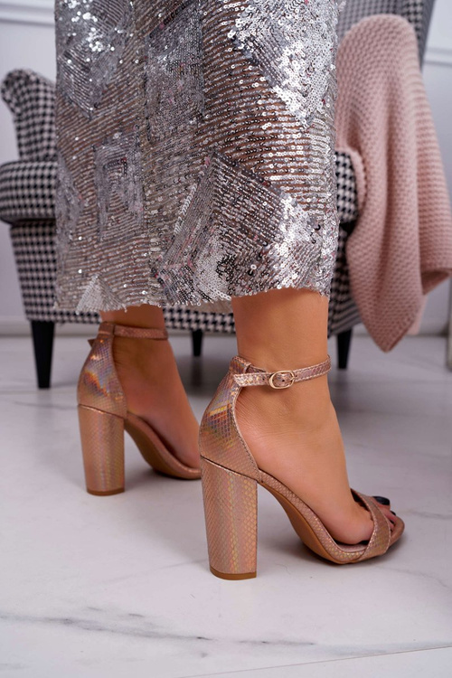 Women's Stiletto Sandals Iridescent Petrol Champagne Bipper