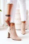 Insulated Boots On A Block Heel Beige Sally