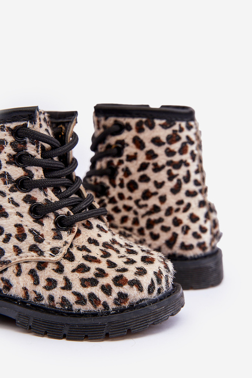 Children's Insulated Boots with Zipper Beige Goopy