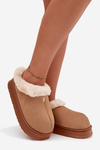 Women's slippers with fur lining Camel Eveline