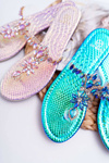 Women's Lu Boo Flip Flops Crystal Blue Conathe