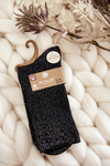 Women's Antibacterial Socks With Shiny Thread Black