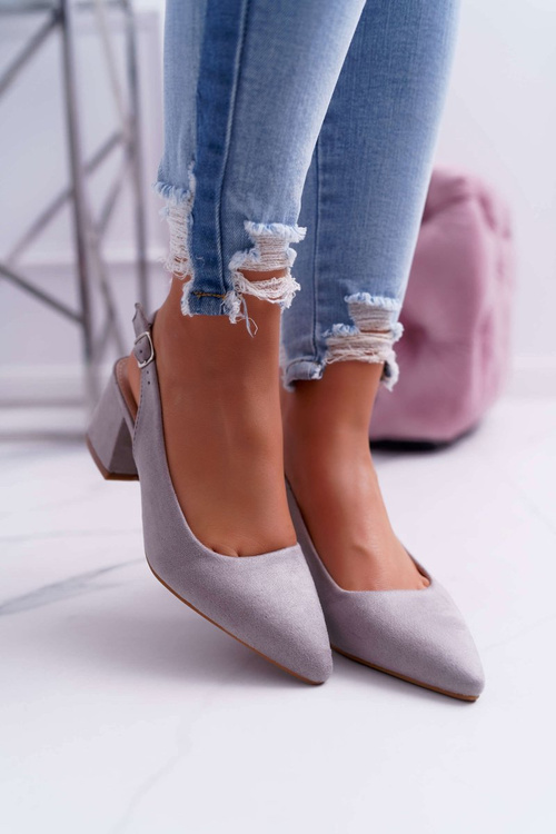 Women's Stiletto pumps Grey Contrail