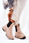 Platform Boots Suede Beige Nicci