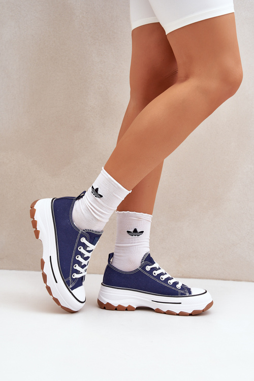 Low Women's Sneakers On Platform Navy Aradwin