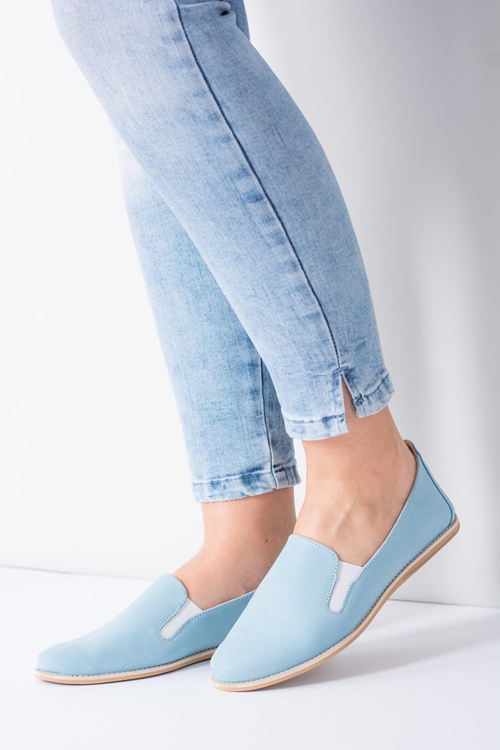 Blue Pastel Women's Fresca Leather Ballerinas