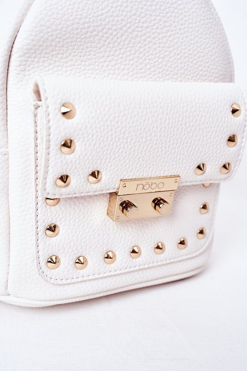 Damski Skórzany Plecak NOBO K4110 Biały