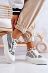 Low Sneakers On Platform White And Black Mischa 