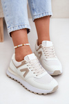 Women's Sports Shoes Made Of Eco Leather Beige Berieta
