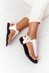Leather Sandals Flip-flops Big Star HH274702 White