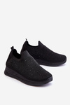 Buty Sportowe Damskie Wsuwane Dżety Czarne Gianni 7890-138