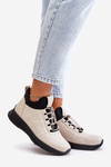 Damskie Buty Sportowe Skóra Naturalna Zamek Beżowe Artiker 55C0035