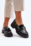 Black Ladies' Patent Loafers Santtes