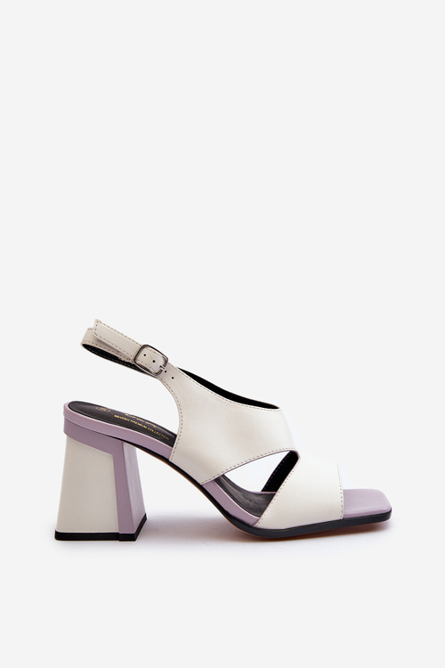 Women's Sandals with White Stiletto Heel D&A MR38-153