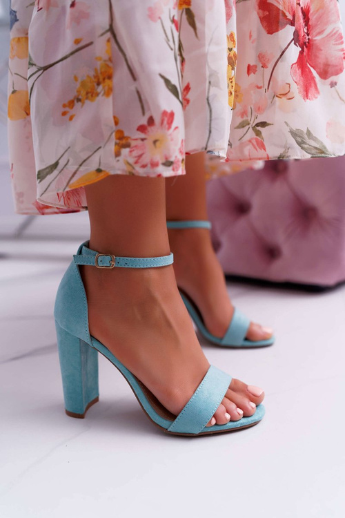 Women's Stiletto Sandals Suede Mint Anastasie