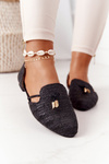 Pointed Toe Braided Ballerinas Lu Boo Black
