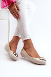 Women's scented ballerina flats with a heart ZAXY NN285009 beige