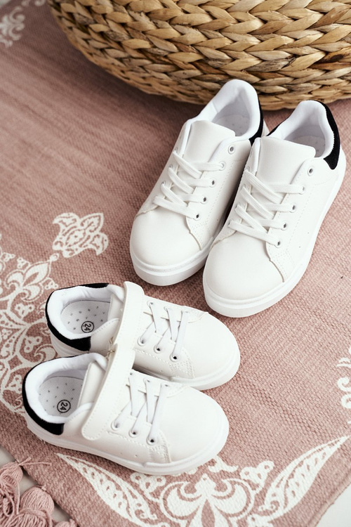 Children's Sports Shoes Sneakers White and Black Bilbo