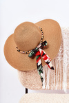 Women's Hat With A Colorful Strip Camel Marsela