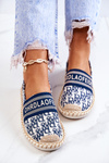 Espadryle Klasyczne Na Płaskiej Podeszwie Niebieskie Warm Time