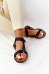 Women's Sandals On A Rubber Sole Black Stranger