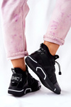 Wysokie Sportowe Buty Sneakersy Czarne Lanez