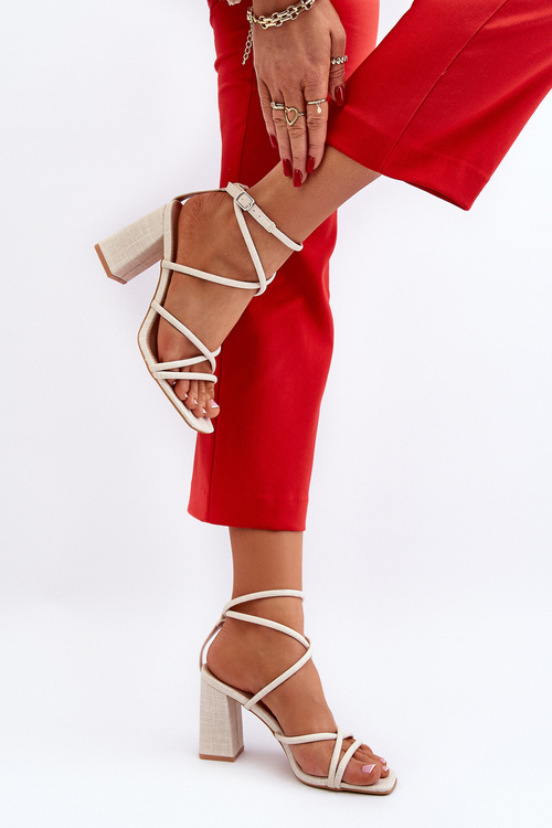 Sandals with Straps in Nude Herfiana