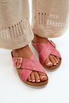Comfortable Women's Flip Flops with Buckle Inblu VO000012 Pink
