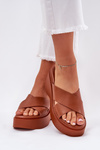 Women's Platform And Wedge Sandals Camel Nelithraea